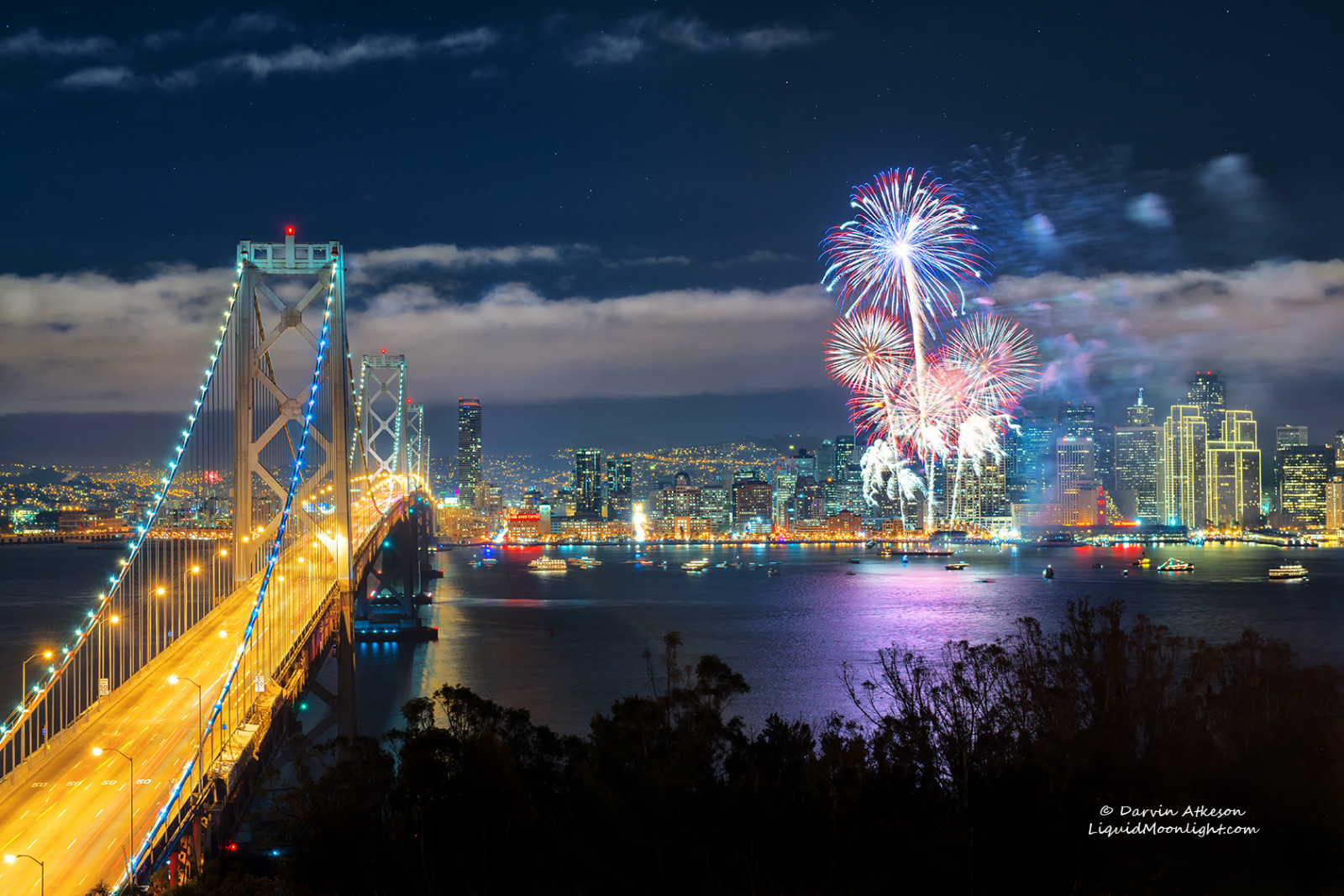 美國新海灣大橋由振華重工承建，全長為2.88公里，雙向共有12車道，設計日均汽車流量達30萬輛，可抗八級地震。橋上安裝了2萬5千盞節能燈，變化出多種圖形，使其代替金門大橋成為舊金山的新地標，并與東海岸的自由女神像遙相呼應。  振華重工2006年承建美國新海灣大橋項目，2011年圓滿完成交付，共歷時5年。2013年9月3日，美國舊金山－奧克蘭海灣大橋正式通車。新海灣大橋坐落在美國西海岸舊金山海灣地區，是世界同類鋼結構橋梁中技術難度最高、跨度最大的單塔自錨抗震懸索鋼橋。中交集團所屬振華重工承建新海灣大橋4.5萬噸的鋼結構。